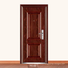 Supply Apartment Front Main Door Single Swing Security  Metal Entrance Door Design With Advanced Security Lock